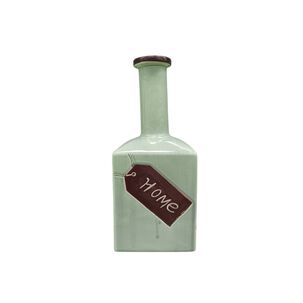 Botella Decorativa De Cer&aacute;mica Verde Menta 31 Cm